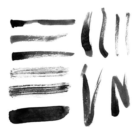Sumi-e ink painting strokes. Minimalism zen style.の写真素材
