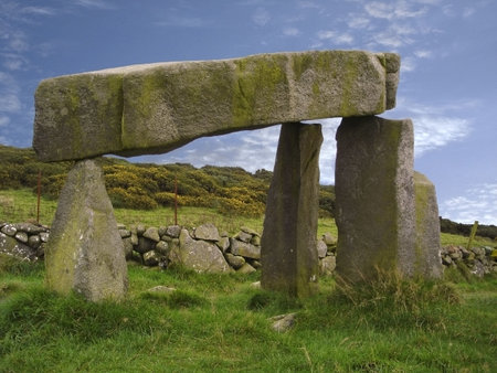 Legananny Dolmen in the Mournes, Co. Down, Ireland                               の写真素材