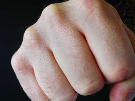 Man's Fist Punching                  の写真素材
