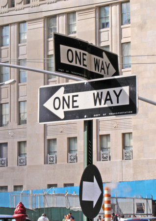 One Way Signs Pointing Two Ways