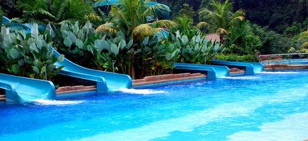 beautiful swimming pool image at pahang, malaysian の写真素材