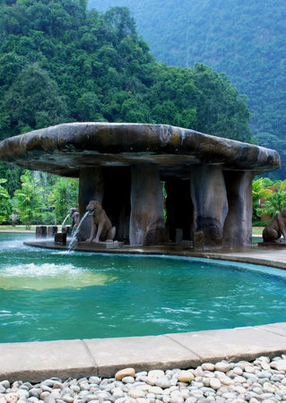 beautiful swimming pool image at pahang, malaysian #の写真素材