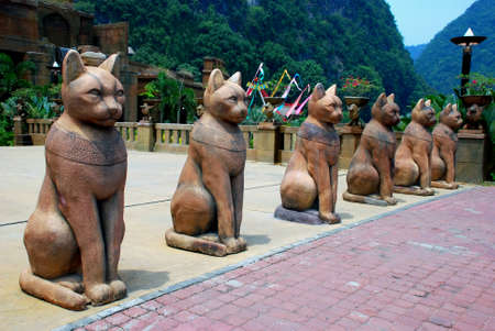 beautiful temple gardens image at pahang, malaysian #の写真素材