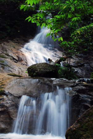 beautiful waterfalls image at perak, malaysian #の写真素材