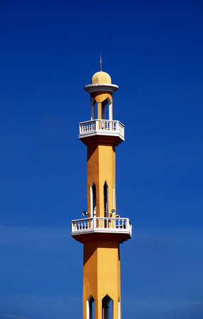 beautiful mosque image on the blue sky backgroundの写真素材