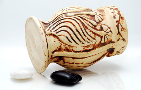 beautiful vase image on the white background