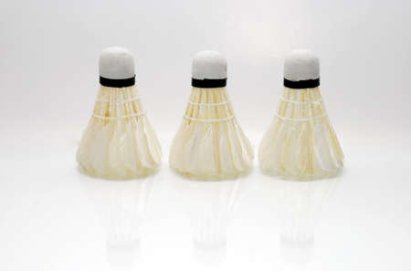 smart focus a shuttlecocks image on the white backgroundの写真素材