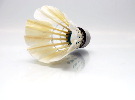 smart focus a shuttlecocks image on the white backgroundの写真素材