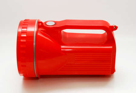 smart focus a red torch light image on the white backgroundの写真素材