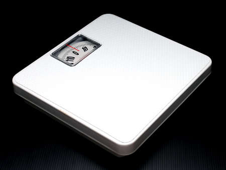 focus a white scales image on the black backgroundの写真素材