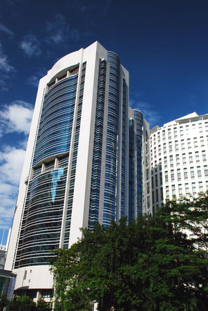 buildings image on the blue sky background