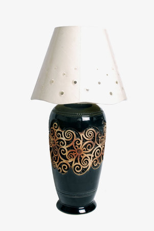 lamp shape over whiteの写真素材