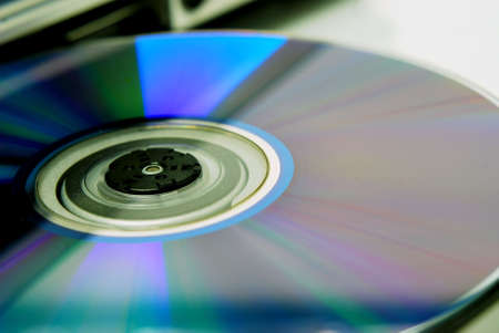 cd on the laptop computerの写真素材