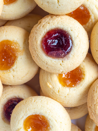 Fragrant tea pastries from top, close upの写真素材