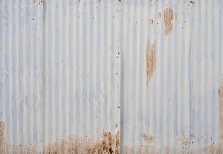 Siding metal vertical panels, texture closeup, outdoors.