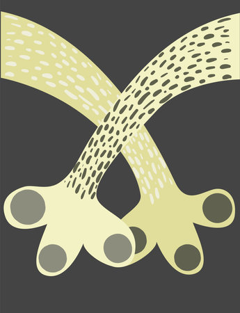 Two paws of animals, friendship symbol. Vectorのイラスト素材