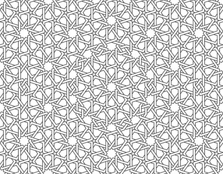 This moroccan pattern is used in architectural design, for the funds, textile, texture for 3D objects and more ...のイラスト素材