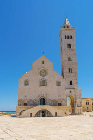 The Santa Maria Assunta Cathedral, also named San Nicola Pellegrino Cathedral located in duomo square of Trani. Minor basilica in Apulian Romanesque architecture. Trani Puglia region, Italyの写真素材