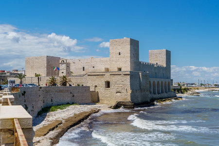 Trani, Puglia, Italy, June 2021: The Frederick II Castle, the Swabian castle of Trani