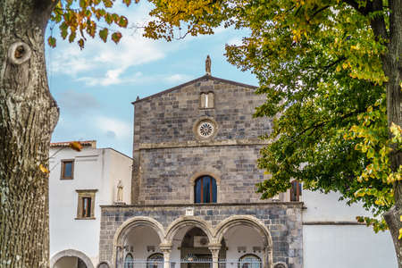 Franciscan complex of the Church of Santa Maria del Pozzo in Somma Vesuviana, Naples. Located on area occupied by an ancient medieval church, was founded in 1510 by Queen Giovanna IIIの写真素材