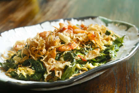  Miang   leaf fried with egg  Thai foodの写真素材