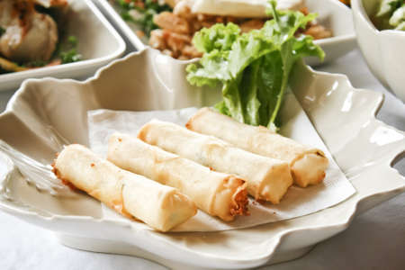 spring roll in Lebanese  foodの写真素材