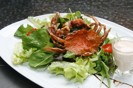 soft shell crab saladの写真素材
