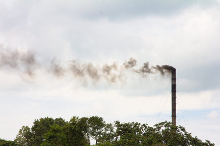 Factory smoke emissions as pollutants 