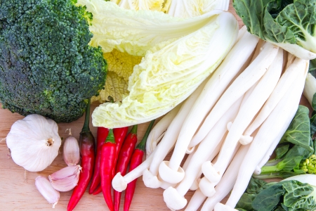 Vegetables on the butcherの写真素材