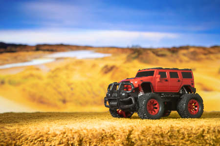 Off-road vehicles challenge natureの写真素材