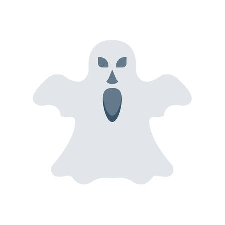 Spooky ghost Halloween themed icon.のイラスト素材