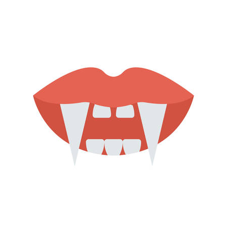 Vampire fangs Halloween themed icon.のイラスト素材