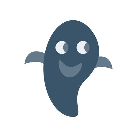 Spooky ghost Halloween themed icon.のイラスト素材