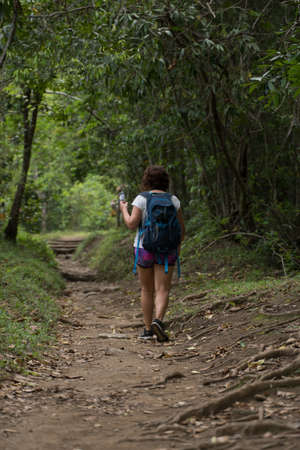 walking on the forest of Cubaの写真素材