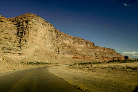 patagonia infinite desert roadsの写真素材