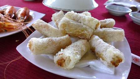 Fried rice roll in vietnam