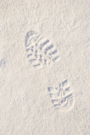 Footprint in a Snow