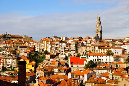 Porto with Torre dos Clerigos, Portugalの写真素材