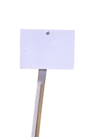 Empty notice panel isolated on white backgroundの写真素材