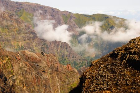 Mountains around Pico Arieiro, Madeira, Portugalの写真素材