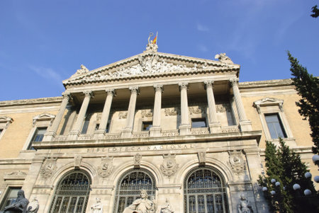 Spanish National Library, Madrid, Spainのeditorial素材