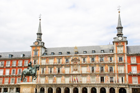Plaza Mayor, Madrid, Spainのeditorial素材