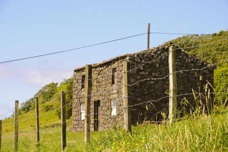 Old Azorean house, Faial island, Azoresのeditorial素材