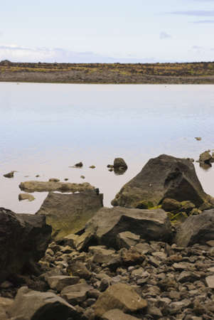 Water lagoon in Faja, Sao Jorge island, Azoresの写真素材