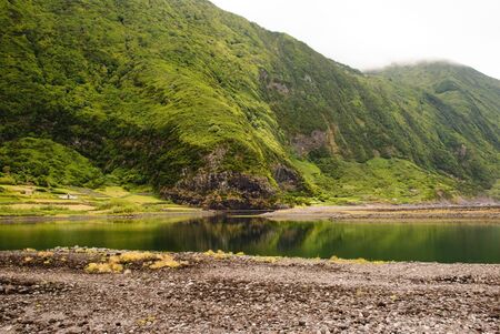 Water lagoon in Faja, Sao Jorge island, Azoresの写真素材