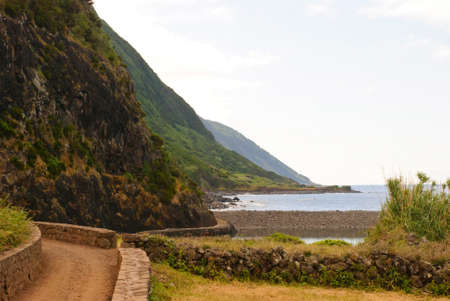 Water lagoon in Faja, Sao Jorge island, Azoresの写真素材