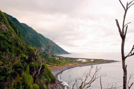 Faja dos Cubres, Sao Jorge island, Azoresの写真素材