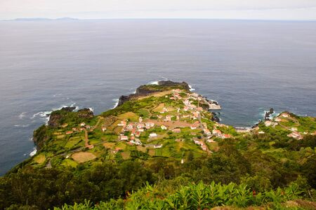 Village - Faja at Sao Jorge island, Azores, Portugalの写真素材