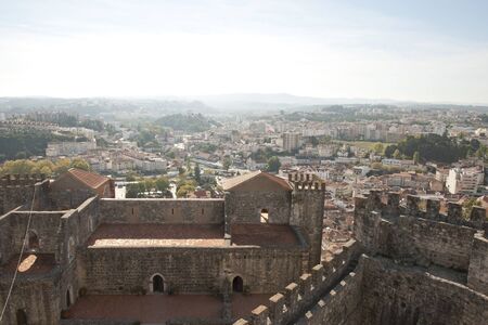 View to Leiria from the castle, Portugalの写真素材