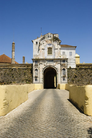 Entrance to the historic center of Elvas, Portugalのeditorial素材